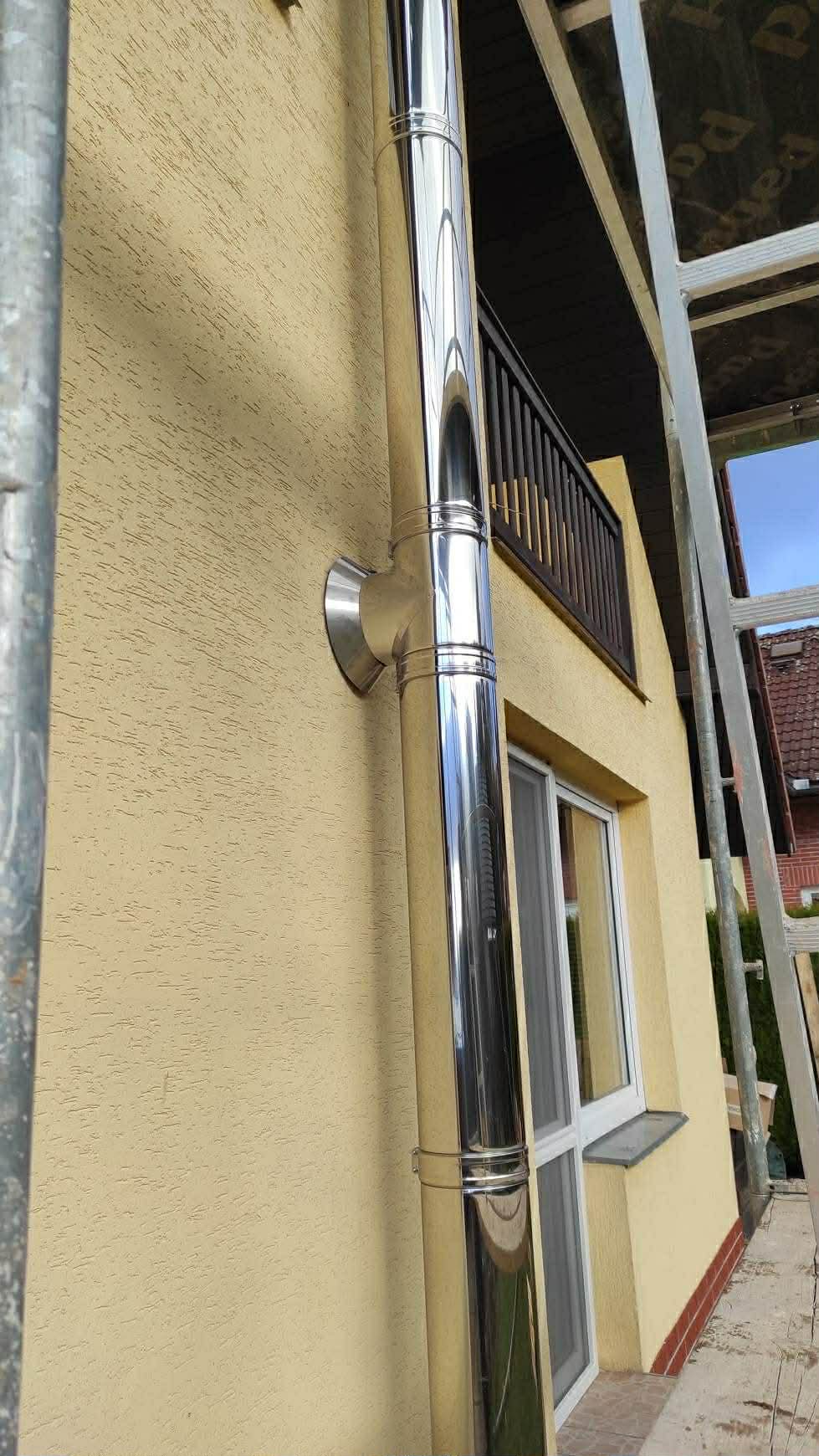 Výstavba nerezového komína